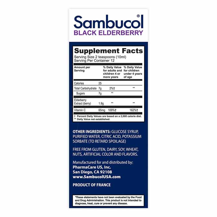 Sambucol Black Elderberry - Liquid For Kids, 120ml - back