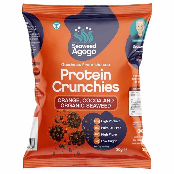 Seaweed Agogo - Protein Crunchies - Orange Cocoa & Organic Seaweed, 30g