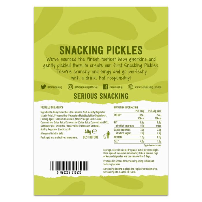 Serious Pig - Snacking Pickles, 40g back