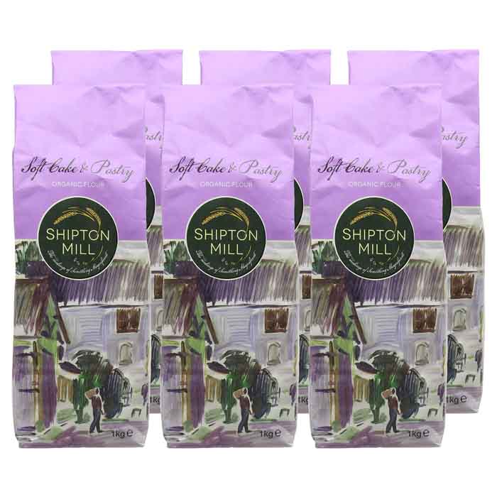 Shipton - Soft Cake & Pastry White Organic Flour, 1kg  Pack of 6
