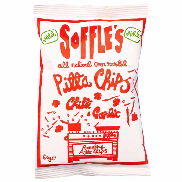 Soffle's - Pitta Chips, Chilli & Garlic Mild (60g)