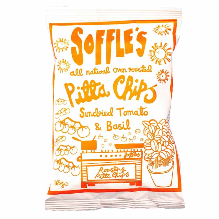 Soffle's - Pitta Chips, Sundried Tomato & Basil (165g)