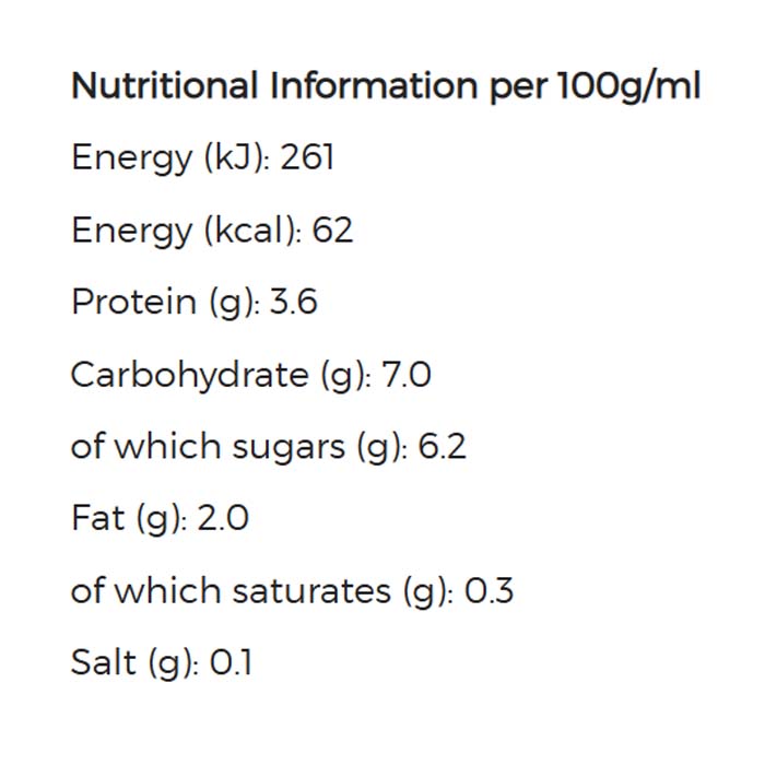 Sojade - Organic No added Sugar Soya Yoghurt Alternative - Banana and Passion Fruit - back