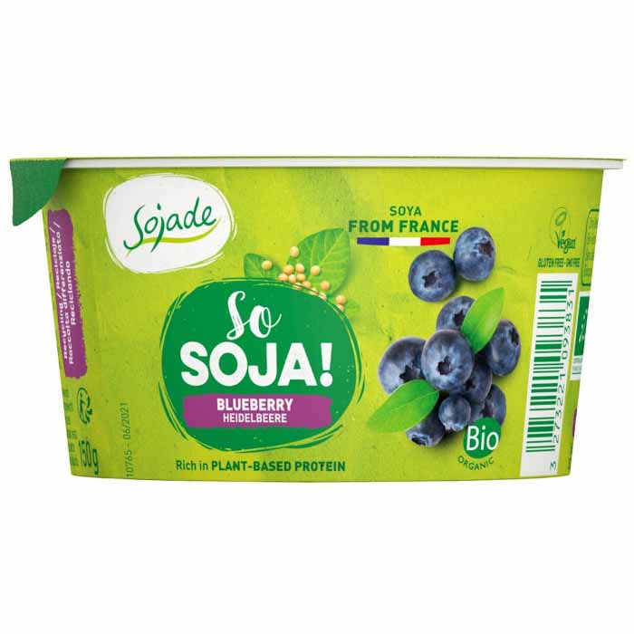 Sojade - Organic Soya Yoghurt Alternative, 150g , Blueberry