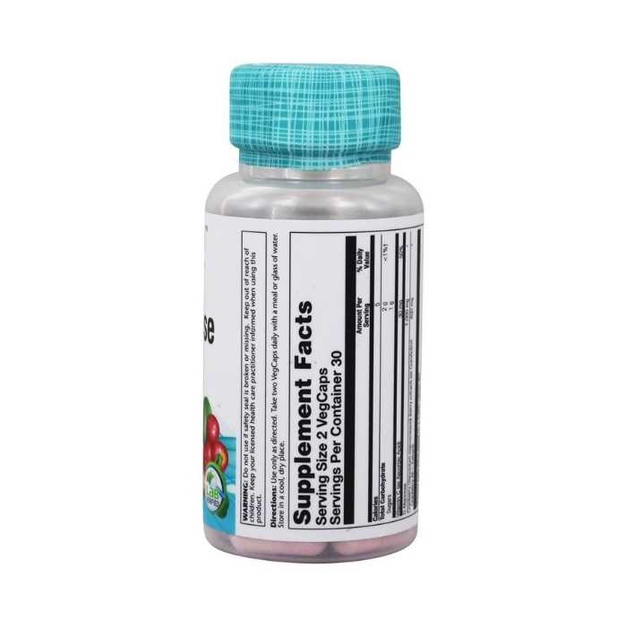 Solaray - D-Mannose with CranActin 1000mg, 60 capsules - Back