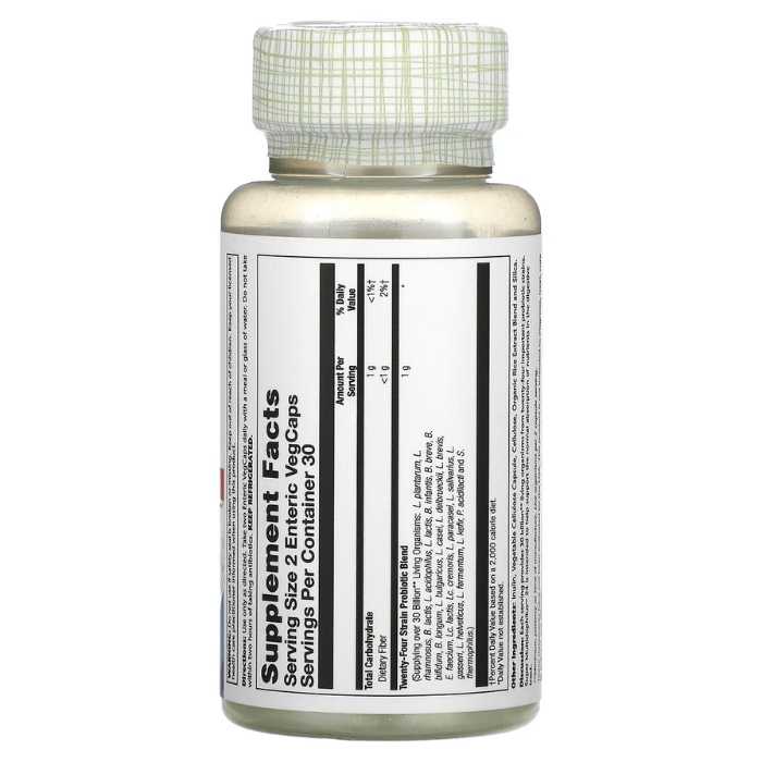Solaray - Super Mightidophilus 24, 60 Capsules - back image