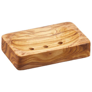 Soumi - Olive Wood Rectangular Soap Dish,12x8cm