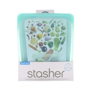 Stasher - Silicone Half Gallon Reusable Food Bags 26x22cm, 1.9L | Multiple Colours