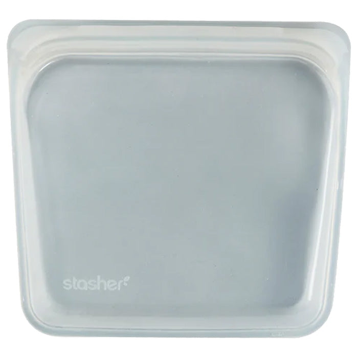 Stasher - Silicone Reusable Sandwich Bag 19x18cm - Clear, 450ml