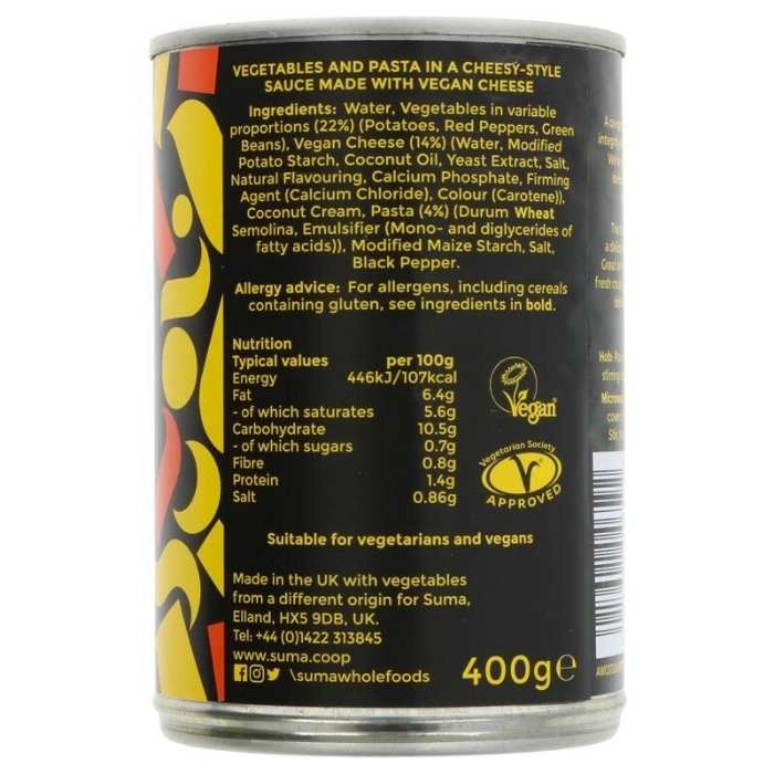 Suma - Cheesy Pasta Pot, 400g - back