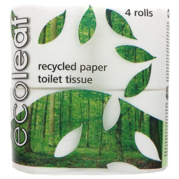 Suma - EcoLeaf Toilet Tissue 4 Roll Pack - front