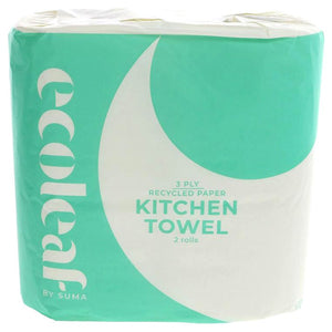 Suma - Ecoleaf Soft Kitchen Towel Recycled Paper, 2 Rolls | Pack of 12