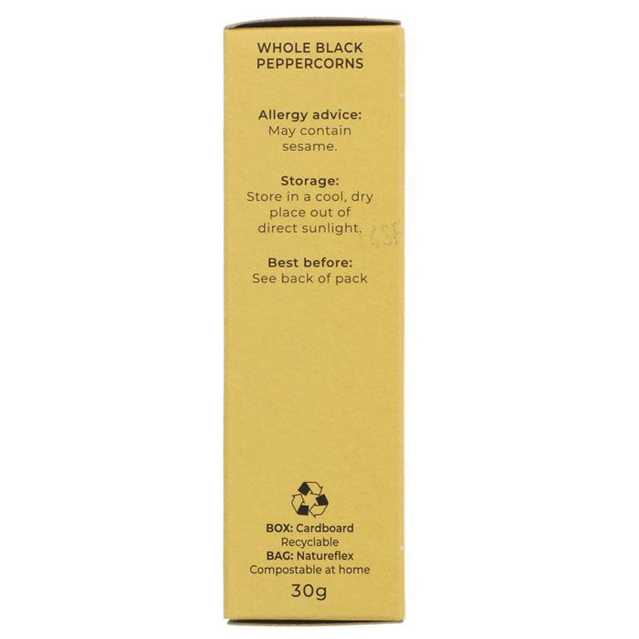 Suma Wholefoods - Black Pepper Corns, 30g - back
