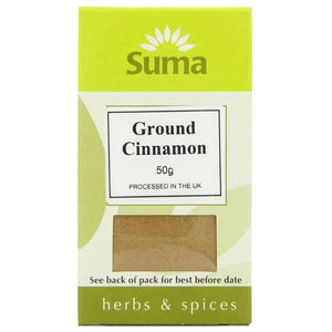 Suma Wholefoods - Ground Cinnamon, 50g | Multiple Options