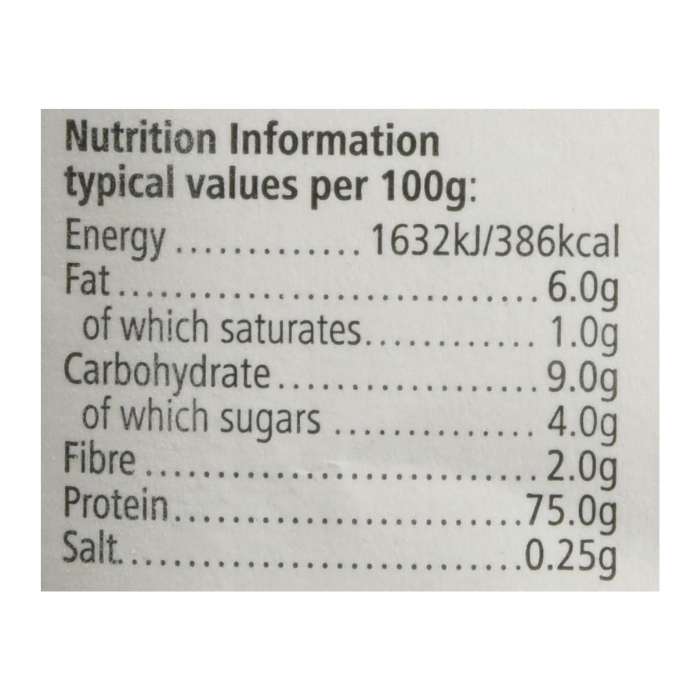 Suma Wholefoods - Vital Wheat Gluten, 500g - Nutrition Information