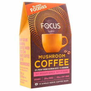 Superfoodies - Organic Mushroom Focus Coffee, 10 Bags