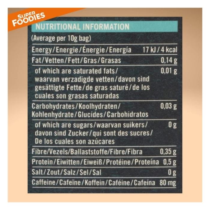 Superfoodies - Relax Organic Mushroom Coffee, 10 Bags - back