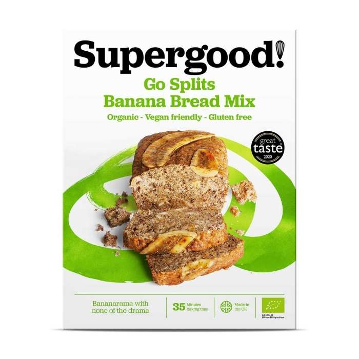 Supergood - Go Splits Banana Bread Mix, 250g - front