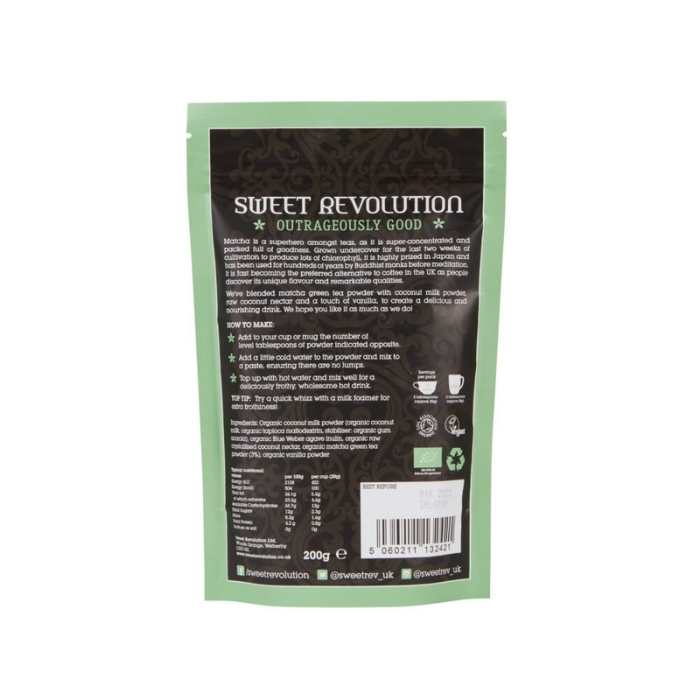 Sweet Revolution - Organic Instant Matcha Latte with Vanilla, 200g - PlantX UK