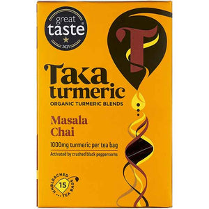 Taka - Turmeric Organic Masala Chai Tea, 15 Bags | Pack of 4
