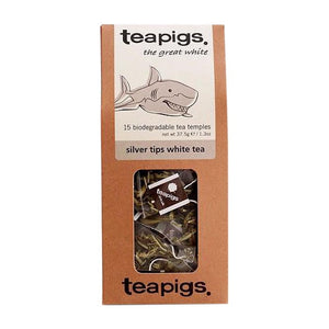Teapigs - Silver Tips White Tea Biodegradable Tea Temples, 15 Bags