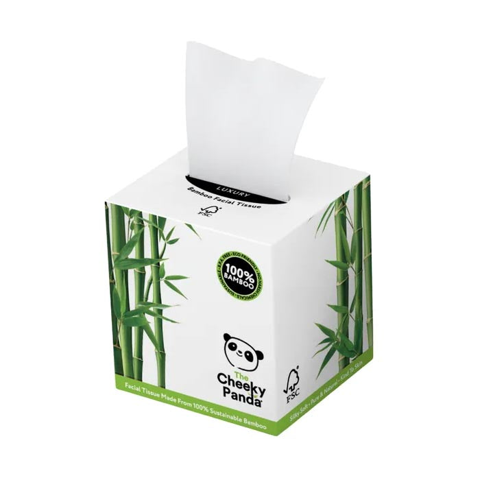 The Cheeky Panda - 100% Bamboo Facial Tissues - Cube (56 Sheets)
