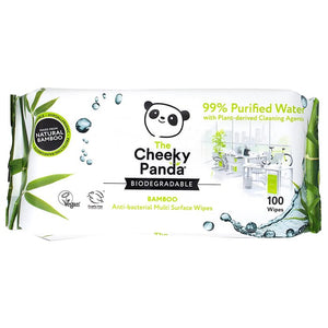 The Cheeky Panda - Antibacterial Bamboo Multi-Surface Wipes, 100 Wipes