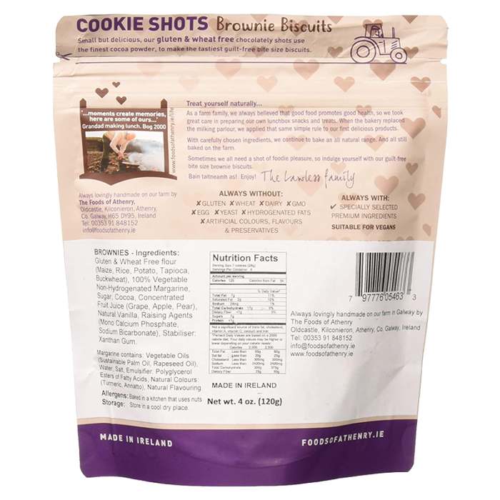 The Foods Of Athenry - Brownie Cookie Shots, 120g_Nutrition