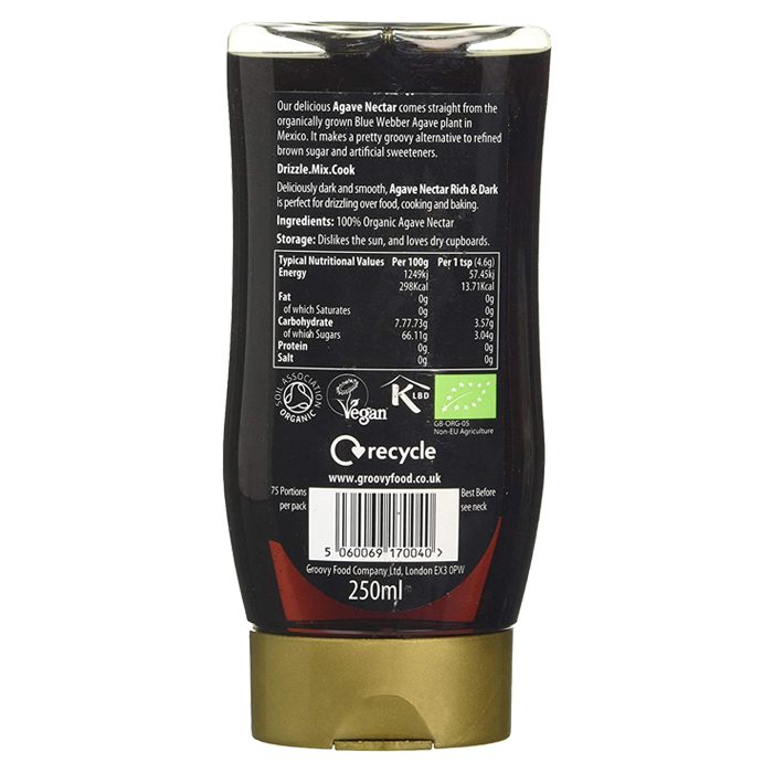 The Groovy Food Company - Organic Agave Nectar (Rich), 250ml_Ingredients