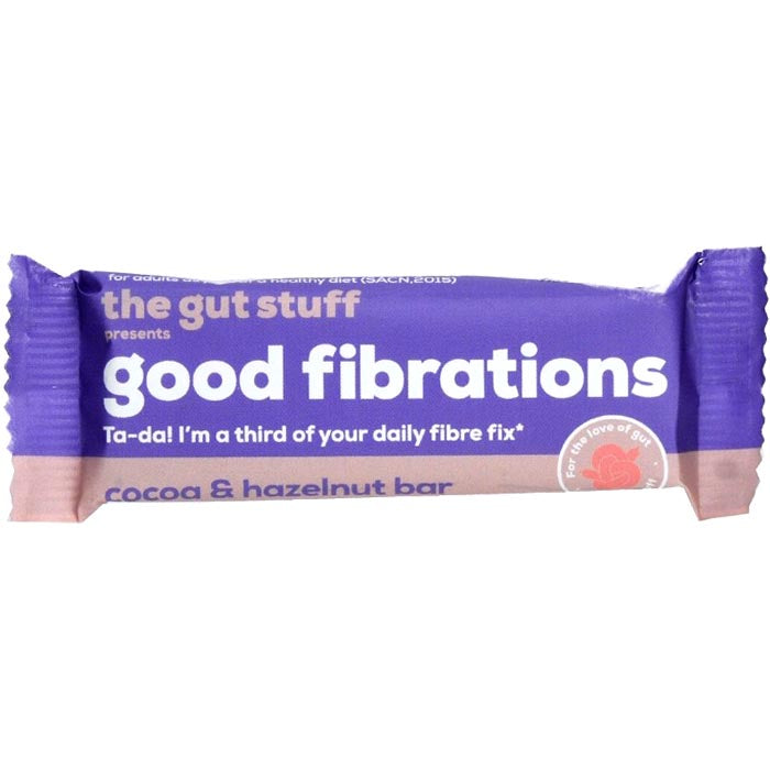 The Gut Stuff - Good Fibrations High Fibre Bars - Cocoa & Hazelnut, 35g