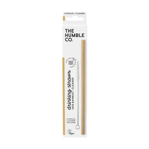 The Humble Co. - Bamboo Straws, 4 Pack With Cleaner