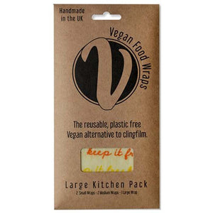 The Vegan Food Wrap Co. - Vegan Wax Wraps Large Kitchen Pack, 5-Pack