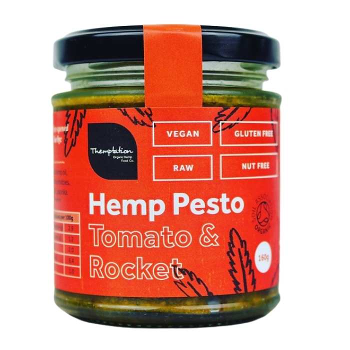 Themptation - Hemp Pesto Tomato & Rocket, 160g - front