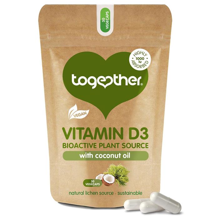 Together - Vegan Vitamin D3 Food Supplement, 30 Capsules