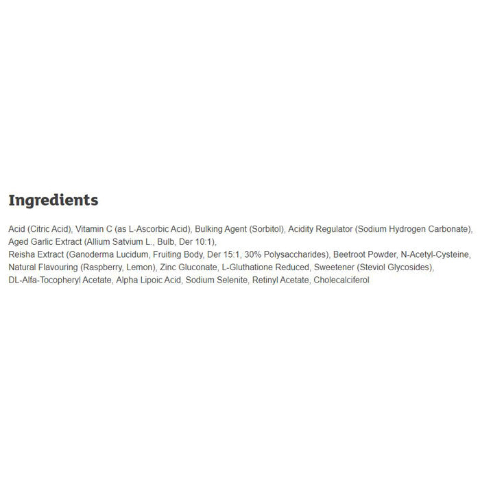 Tonic Health - Daily Immunity Raspberry & Lemon, 10 Tablets - back