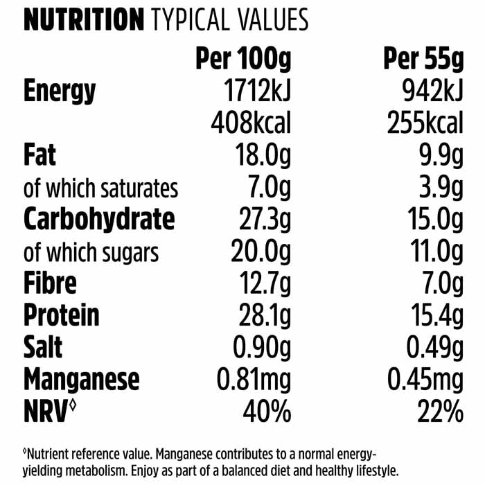 Trek - Power Bars, 55g , Millionaire Shortbread (16 Bars) - Back