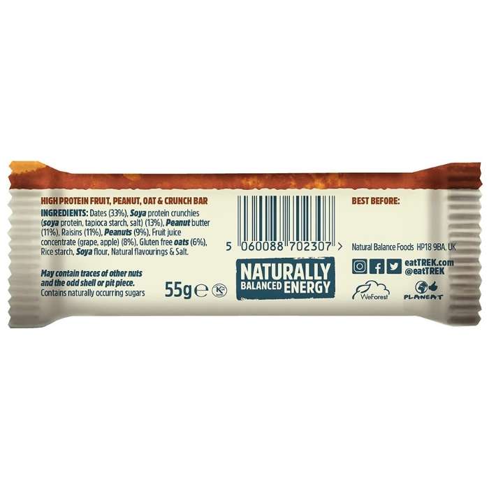 Trek - Protein Energy Bars Peanut Power, 55g - back