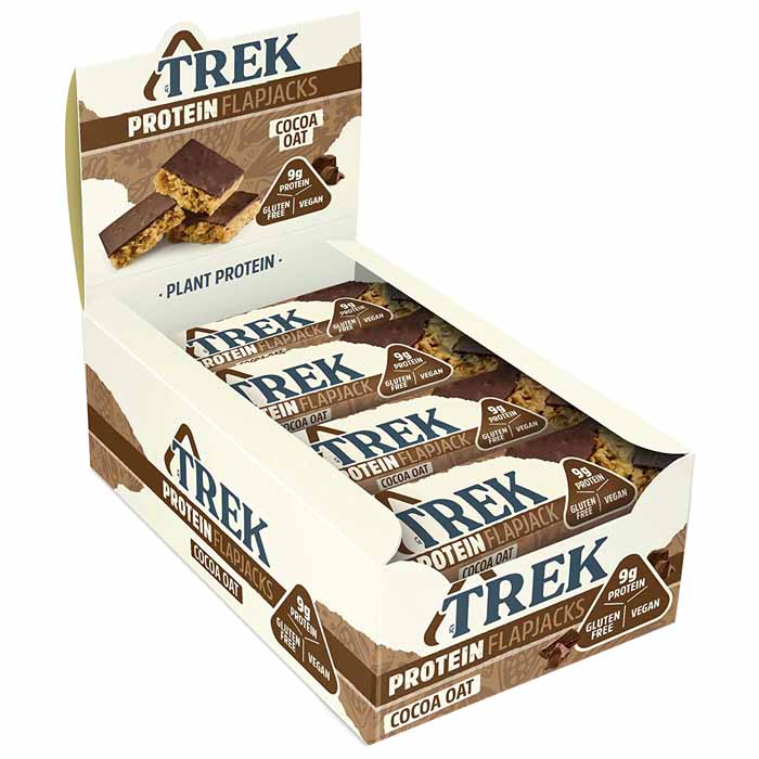 Trek - Protein Flapjacks 50g , Cocoa Oat (16 Bars)