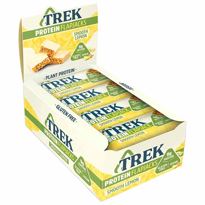 Trek - Protein Flapjacks 50g , Smooth Lemon (16 Bars)