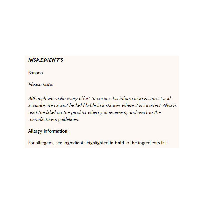 Tropical Wholefoods - Fairtrade Chewy Banana Chips, 150g - back