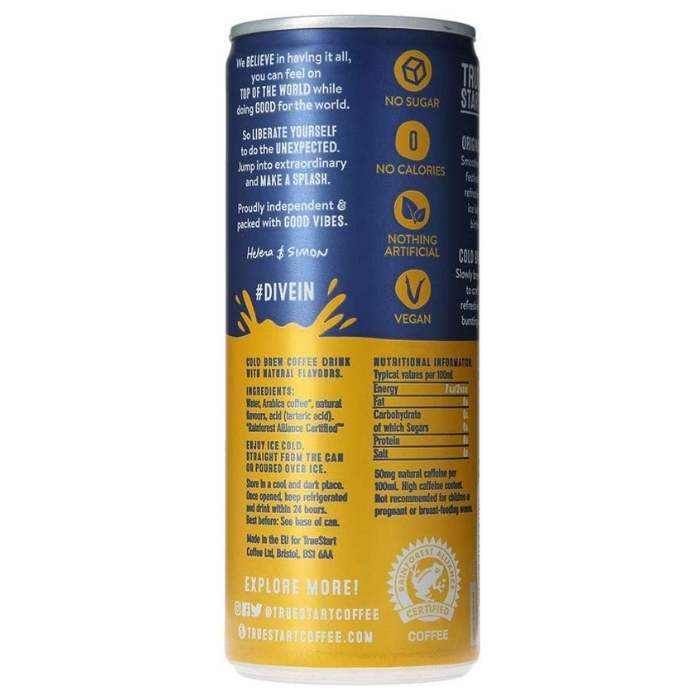 TrueStart - Cold Brew Original Black Coffee, 250ml - back