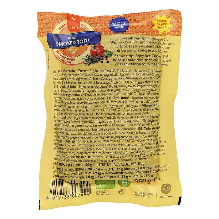 Viana - Organic Real Smoked Tofu, 250g - front