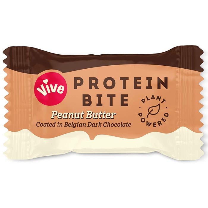 Vive - Vegan Dark Chocolate Protein Bites - Peanut Butter (1-Pack), 20g