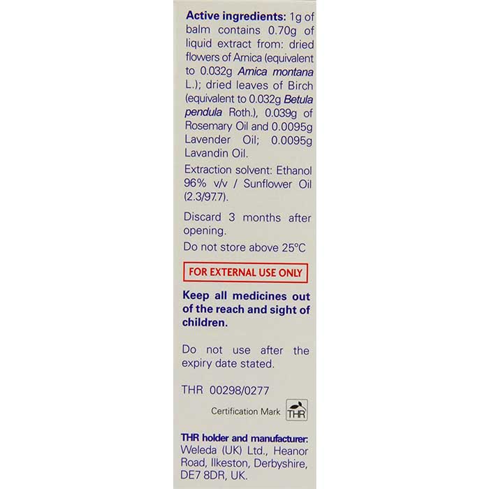 Weleda - Arnica Massage Balm, 200ml - back