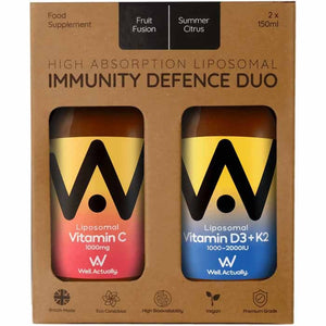 Well. Actually. - Immune Defence Duo Liposomal Liquid Vitamin C, D3 & K2, 2x150ml
