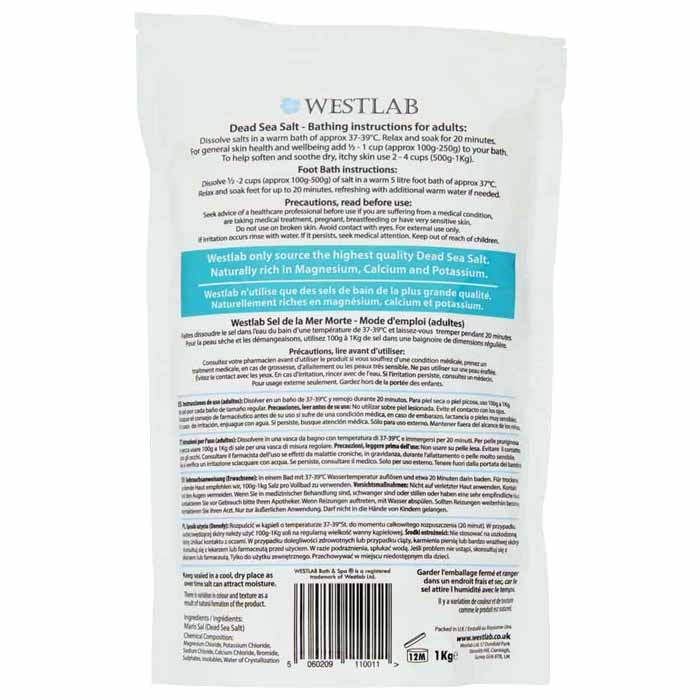 Westlab - Dead Sea Bath Salt, 1kg - back