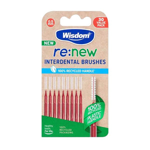 Wisdom - Re:New Interdental Brushes 0.50mm (Red), 30-Pack