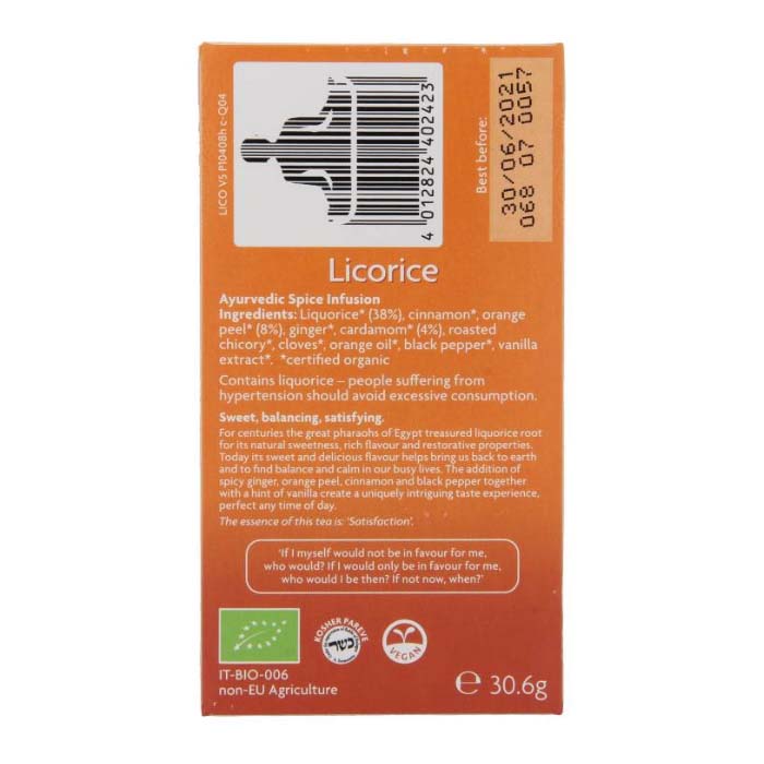 Yogi Tea - Organic Licorice Spice Blend Tea, 17 bags - back