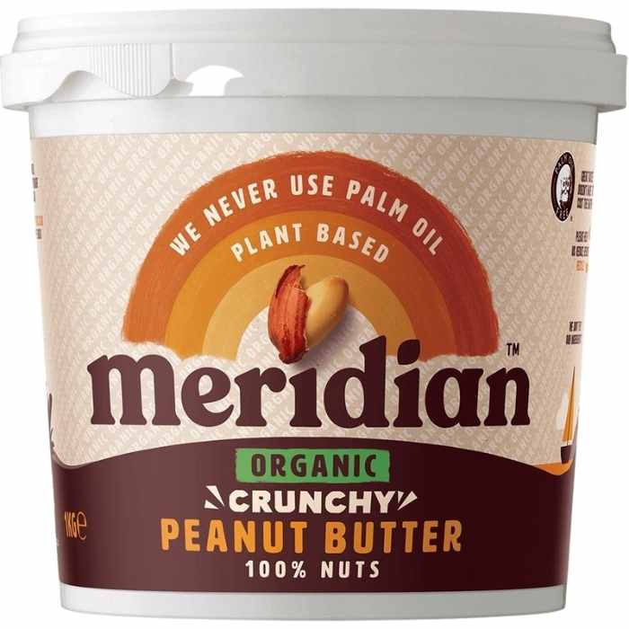 Meridian Foods - Peanut Butter 100% Nuts, Crunchy, 1kg