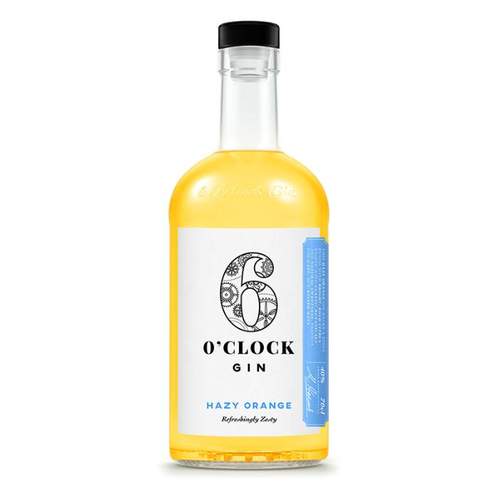 6 O'Clock Gin - Gin Hazy Orange 40%, 70cl  Pack of 6